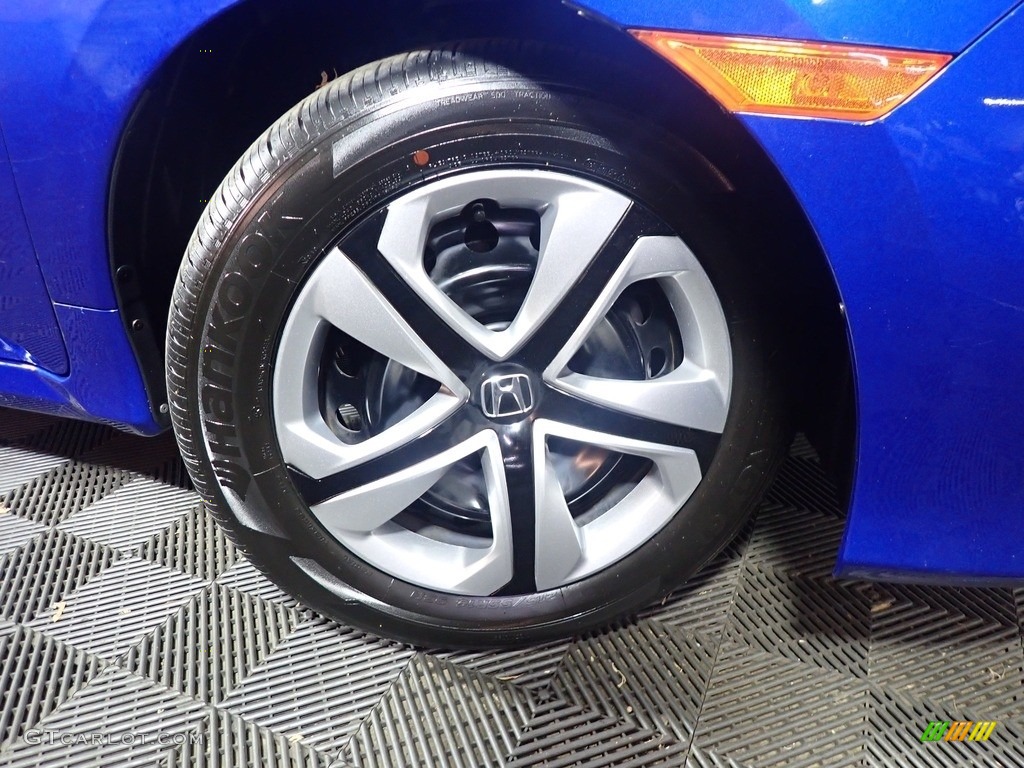 2018 Civic LX Sedan - Aegean Blue Metallic / Black photo #42