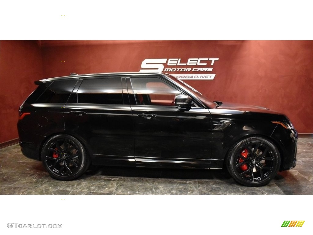 2021 Range Rover Sport SVR Carbon Edition - Santorini Black Metallic / Pimento/Ebony photo #3