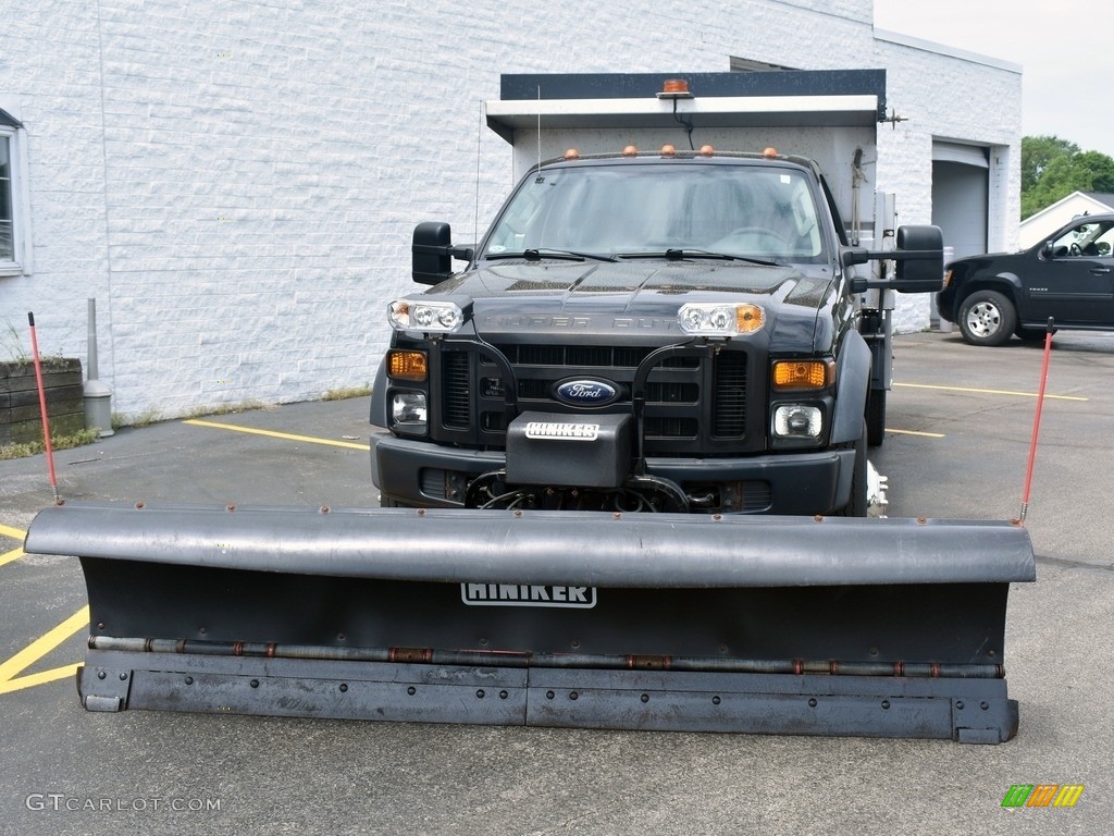 2008 F550 Super Duty XL Regular Cab 4x4 Dump Truck - Black / Medium Stone photo #4