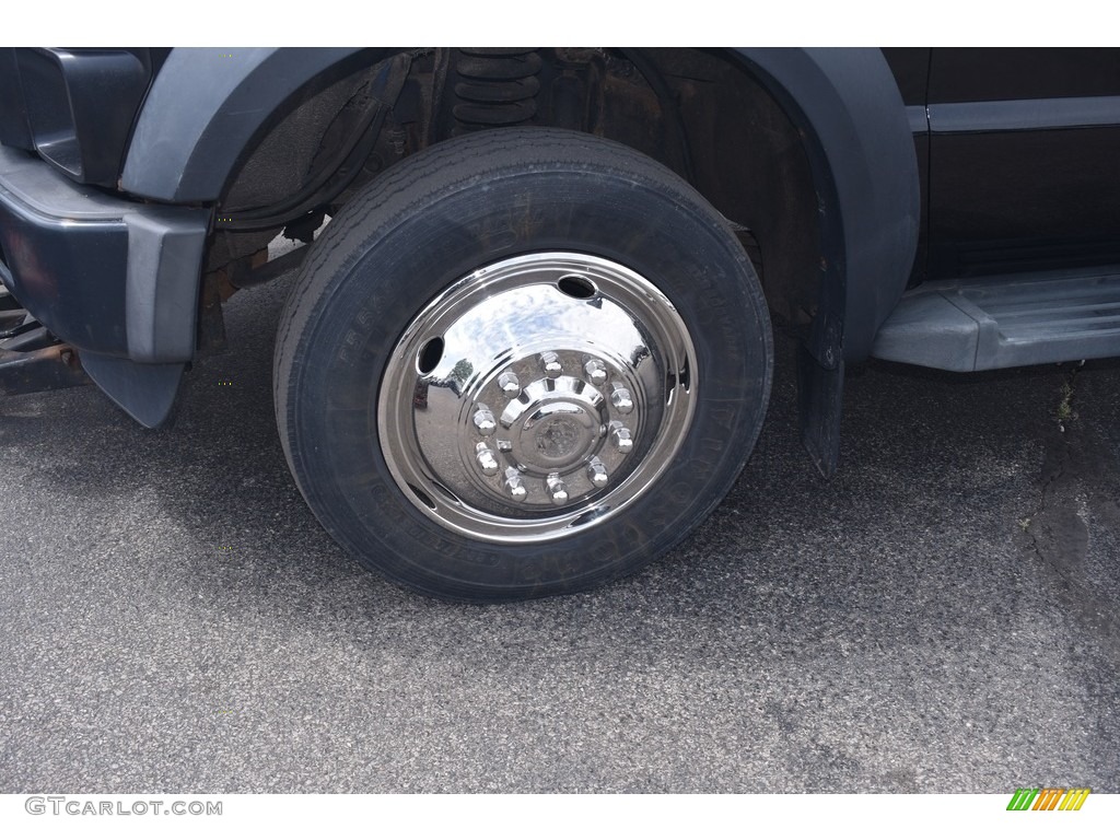 2008 F550 Super Duty XL Regular Cab 4x4 Dump Truck - Black / Medium Stone photo #5