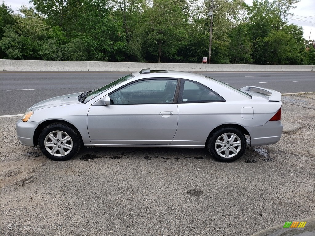 2003 Civic EX Coupe - Satin Silver Metallic / Black photo #4