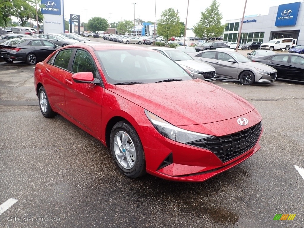 2021 Elantra SE - Scarlet Red Pearl / Black photo #3