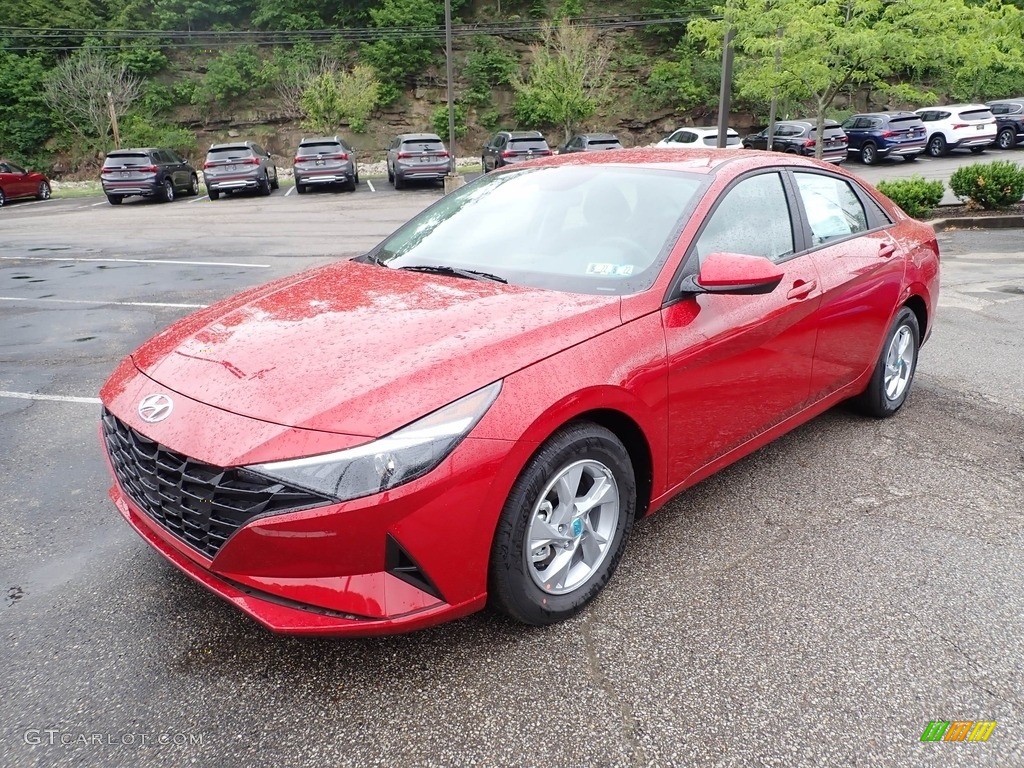 2021 Elantra SE - Scarlet Red Pearl / Black photo #5