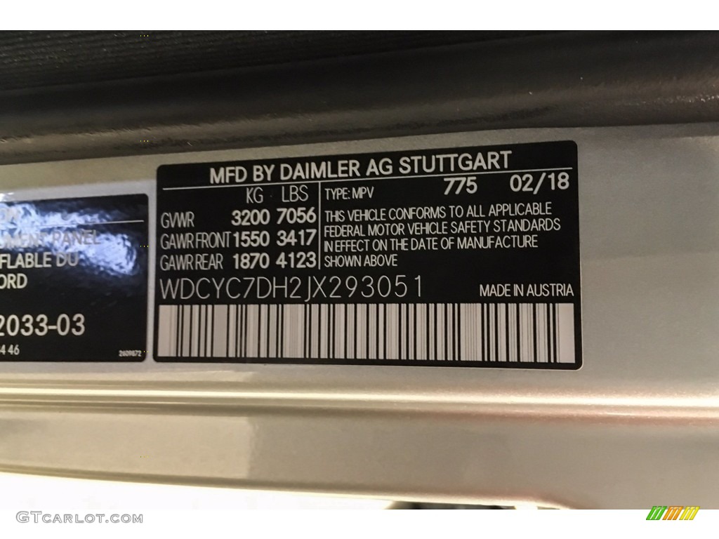 2018 G Color Code 775 for Iridium Silver Metallic Photo #142049524