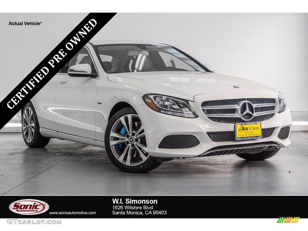 2018 C 350e Plug-in Hybrid Sedan - Polar White / Silk Beige/Black photo #1