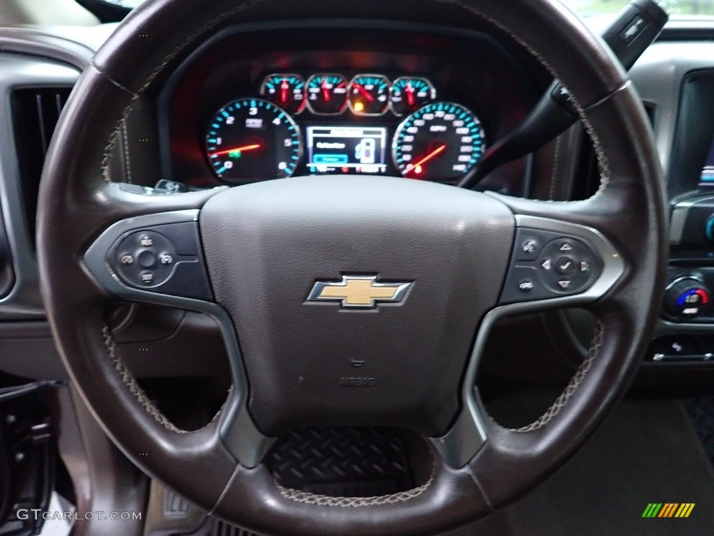 2016 Chevrolet Silverado 2500HD LTZ Double Cab 4x4 Cocoa/Dune Steering Wheel Photo #142053020