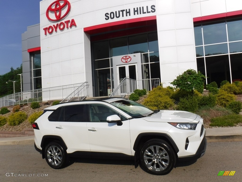 2019 RAV4 Limited AWD - Blizzard White Pearl / Light Gray photo #2