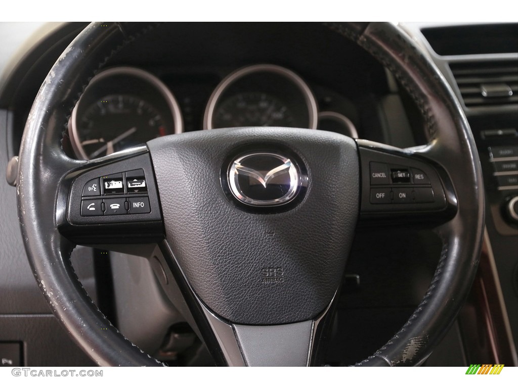 2015 Mazda CX-9 Grand Touring AWD Black Steering Wheel Photo #142055183