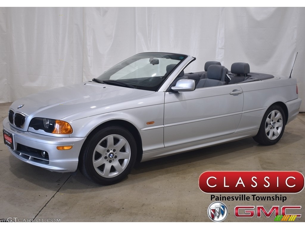 2001 3 Series 325i Convertible - Titanium Silver Metallic / Grey photo #1
