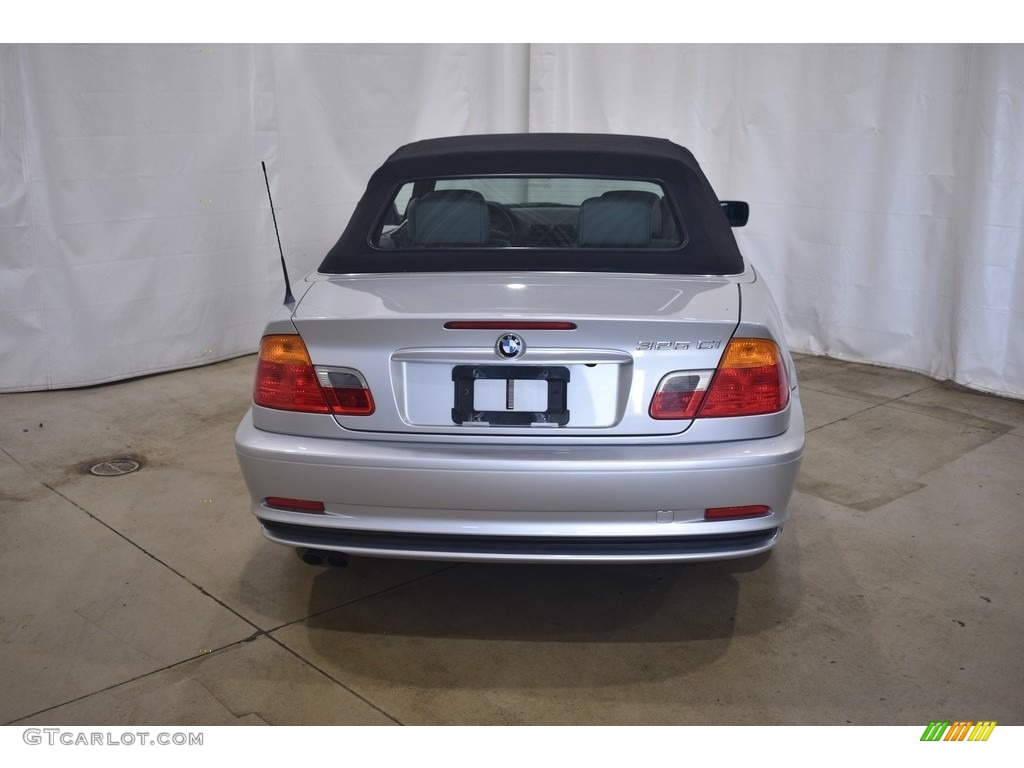 2001 3 Series 325i Convertible - Titanium Silver Metallic / Grey photo #6