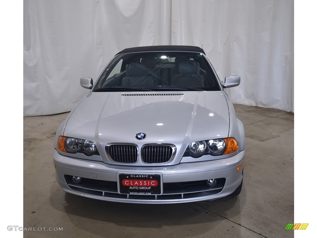 2001 3 Series 325i Convertible - Titanium Silver Metallic / Grey photo #7