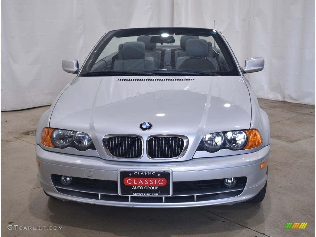 2001 3 Series 325i Convertible - Titanium Silver Metallic / Grey photo #8