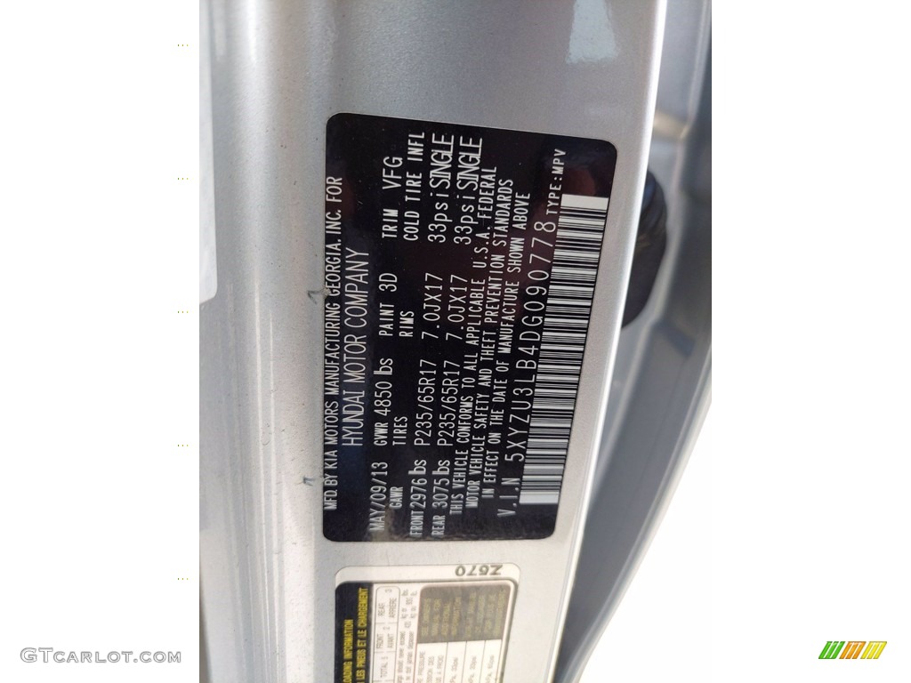 2013 Santa Fe Sport - Moonstone Silver / Gray photo #31