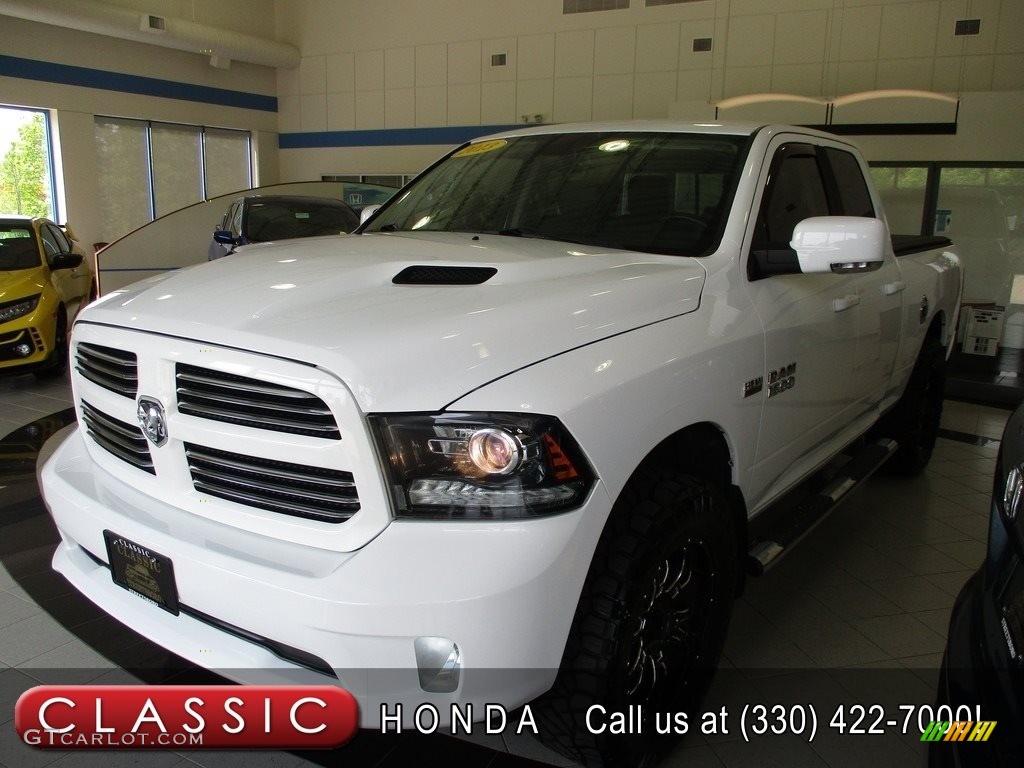 2013 1500 Sport Quad Cab 4x4 - Bright White / Black photo #1