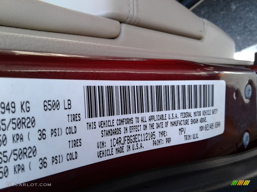 2014 Grand Cherokee Limited 4x4 - Deep Cherry Red Crystal Pearl / New Zealand Black/Light Frost photo #35