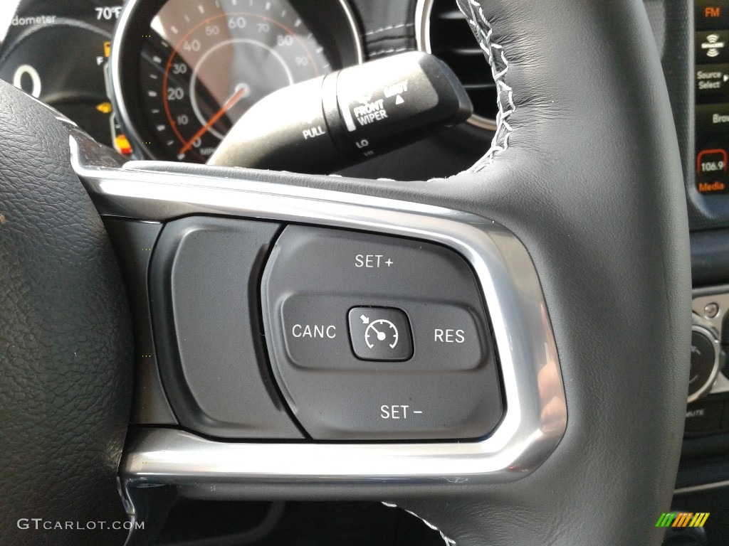 2021 Jeep Gladiator Overland 4x4 Black/Dark Saddle Steering Wheel Photo #142061562