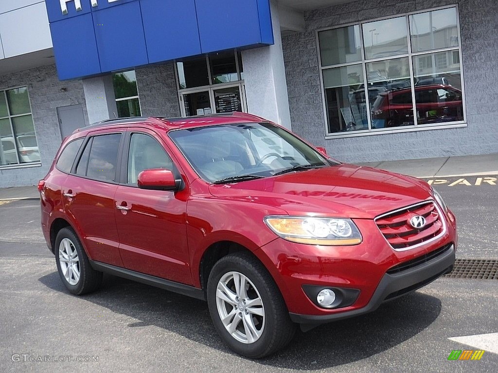 2011 Santa Fe Limited AWD - Sonoran Red / Beige photo #1