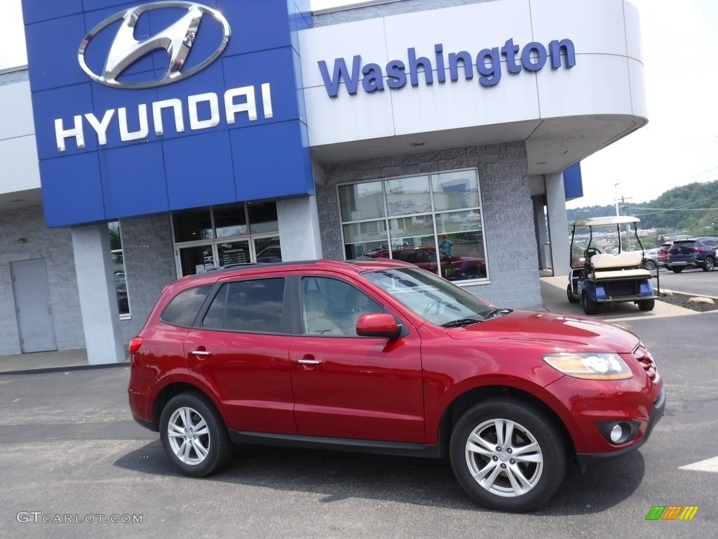 2011 Santa Fe Limited AWD - Sonoran Red / Beige photo #2