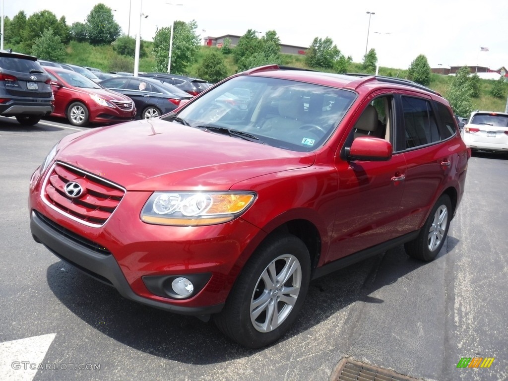 2011 Santa Fe Limited AWD - Sonoran Red / Beige photo #5