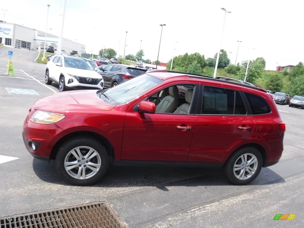 2011 Santa Fe Limited AWD - Sonoran Red / Beige photo #6