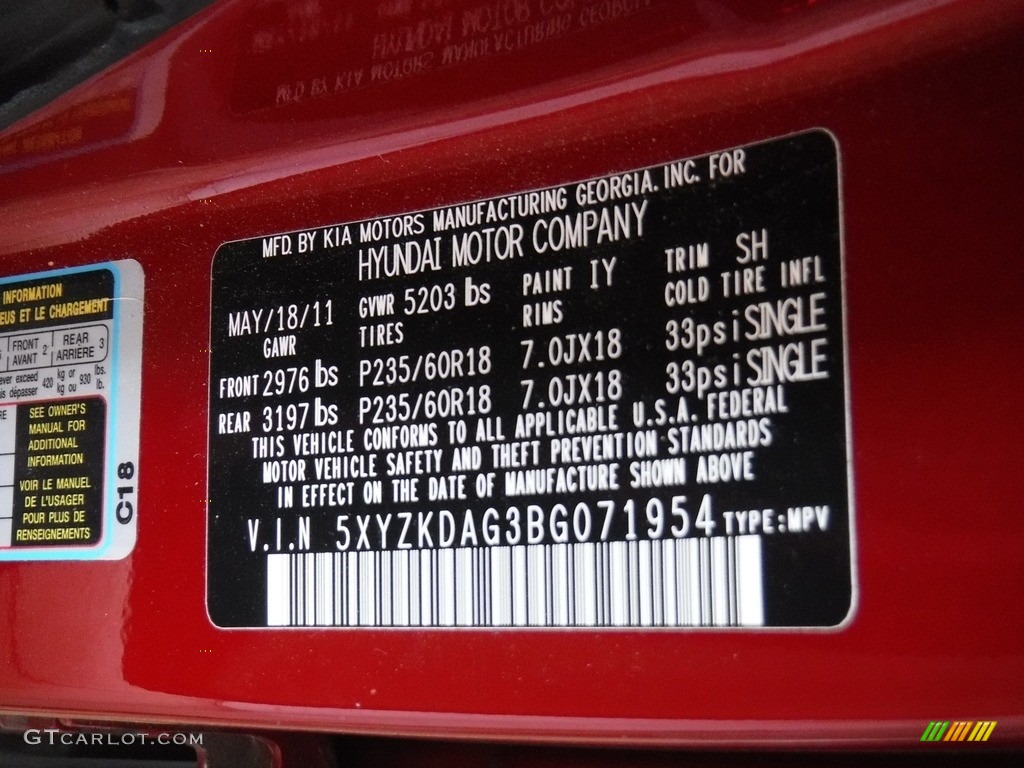 2011 Santa Fe Limited AWD - Sonoran Red / Beige photo #26