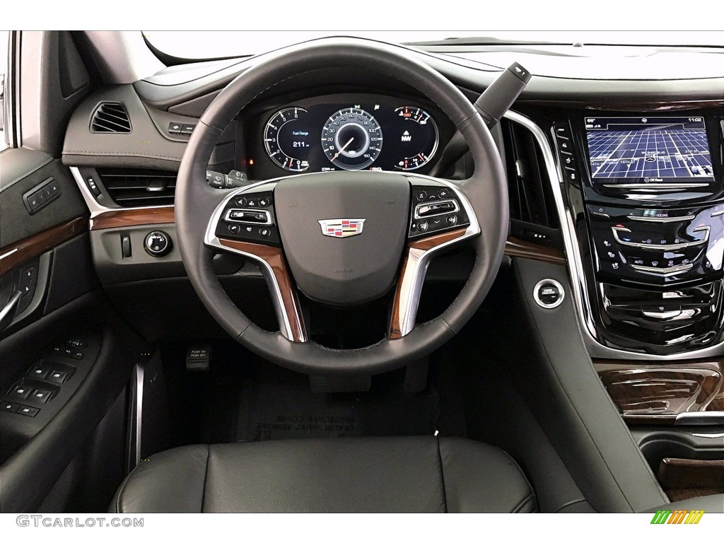 2020 Cadillac Escalade Luxury 4WD Jet Black Steering Wheel Photo #142064028
