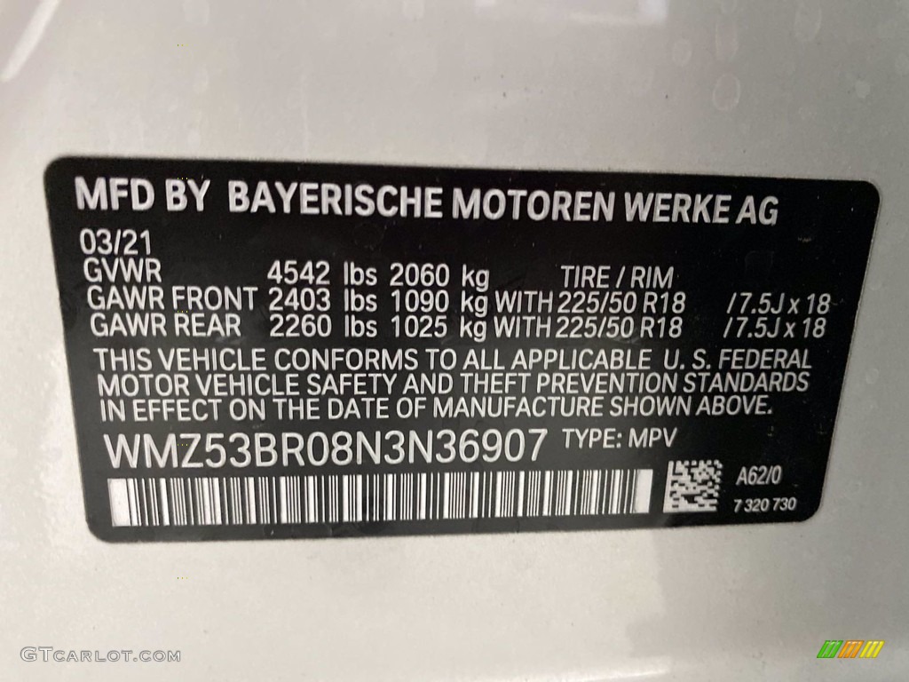 2022 Countryman Color Code A62 for White Silver Metallic Photo #142064601