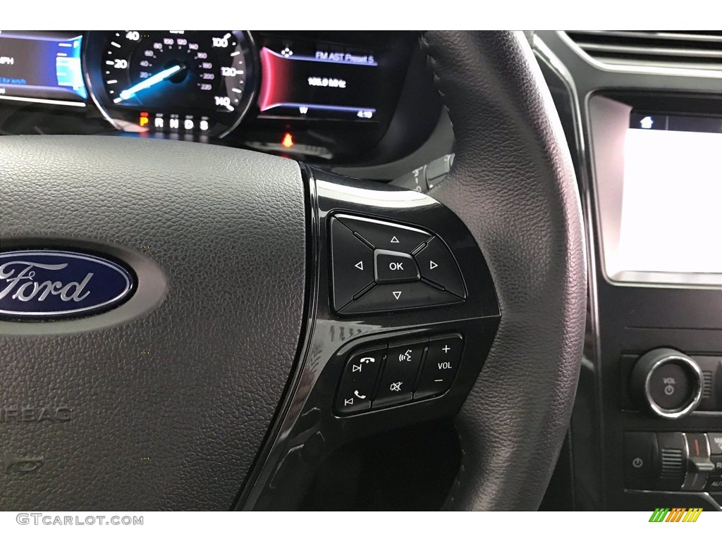 2019 Ford Explorer XLT Medium Black Steering Wheel Photo #142064823