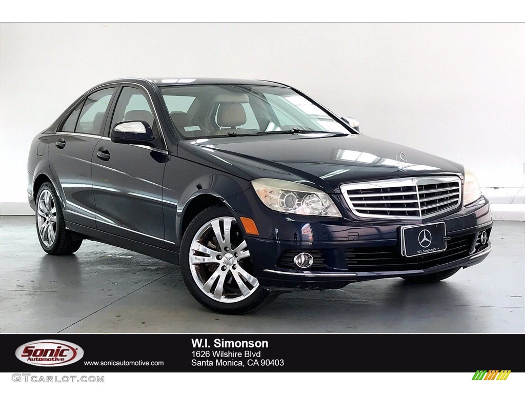 2008 C 300 Luxury - Capri Blue Metallic / Black/Sahara Beige photo #1