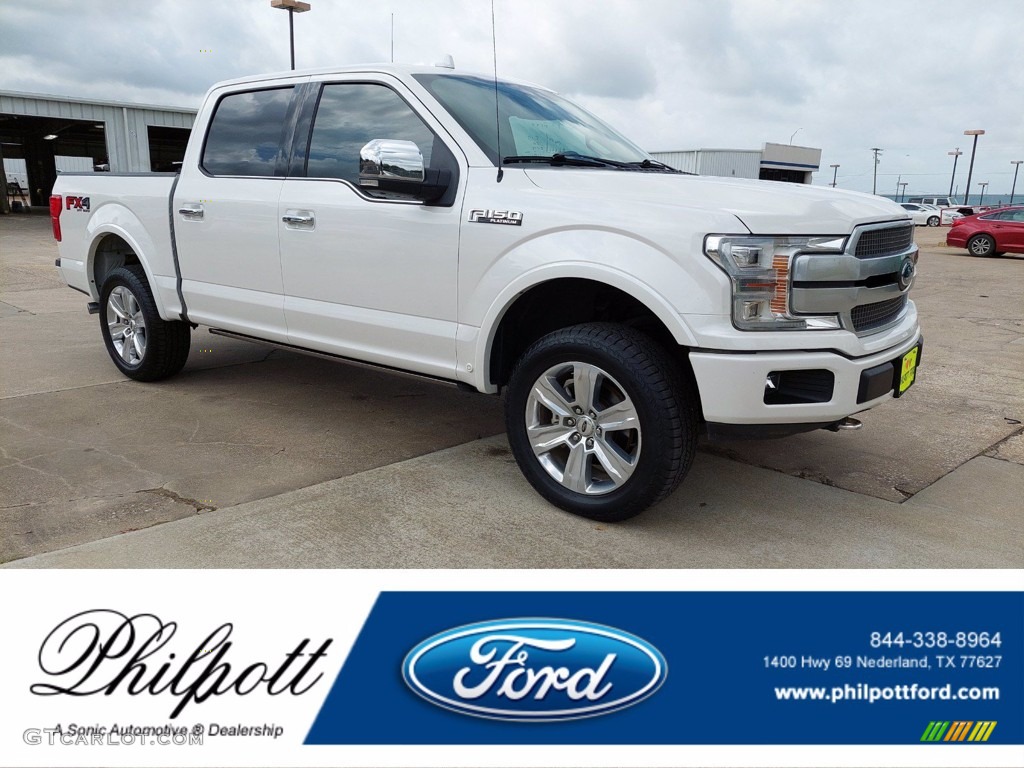 2019 F150 Platinum SuperCrew 4x4 - White Platinum / Black photo #1