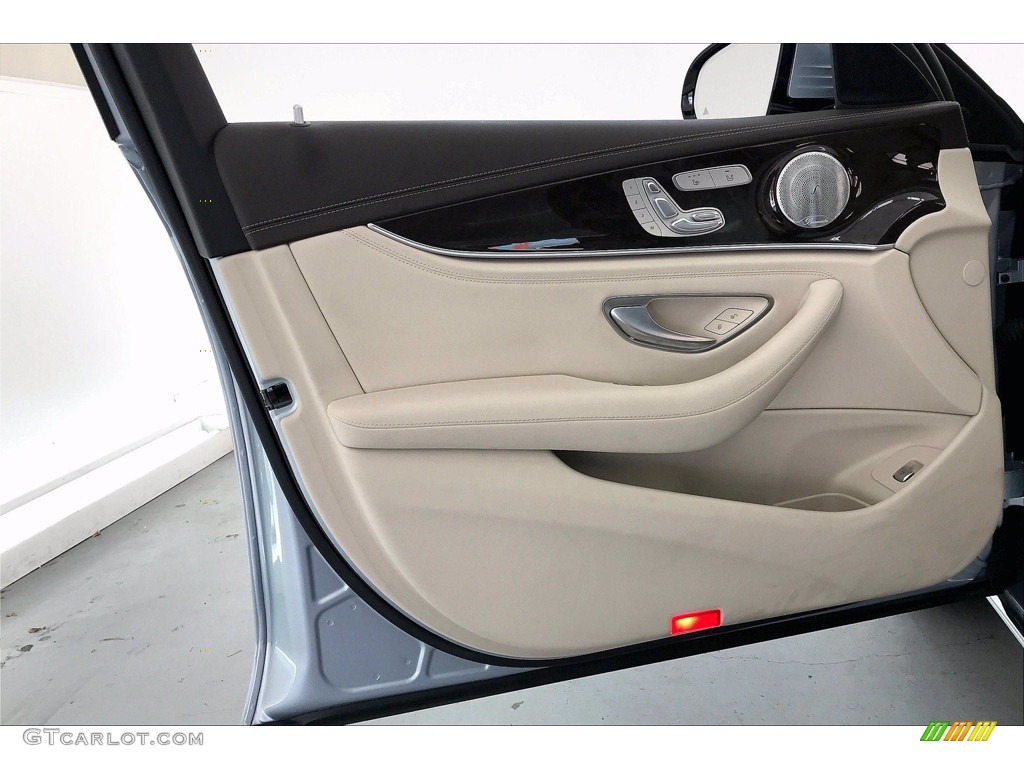 2018 Mercedes-Benz E 300 Sedan Macchiato Beige/Black Door Panel Photo #142066690