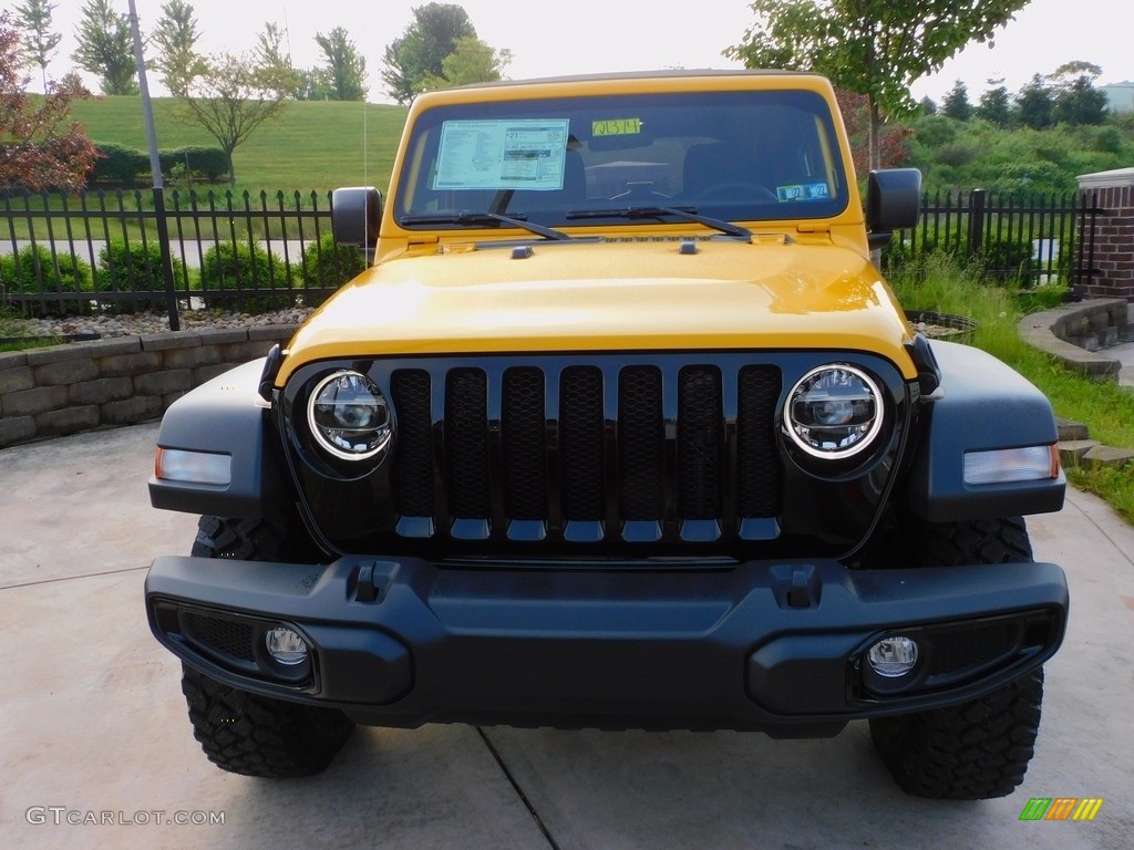 2021 Wrangler Unlimited Willys 4x4 - Hellayella / Black photo #2