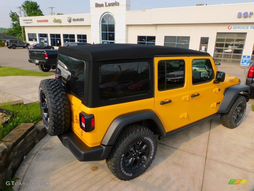 2021 Wrangler Unlimited Willys 4x4 - Hellayella / Black photo #5