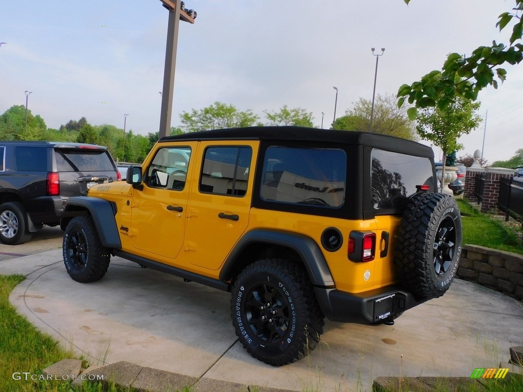 2021 Wrangler Unlimited Willys 4x4 - Hellayella / Black photo #8
