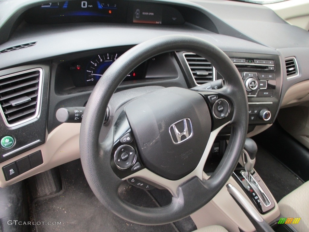 2013 Civic LX Sedan - Crimson Red Pearl / Beige photo #13