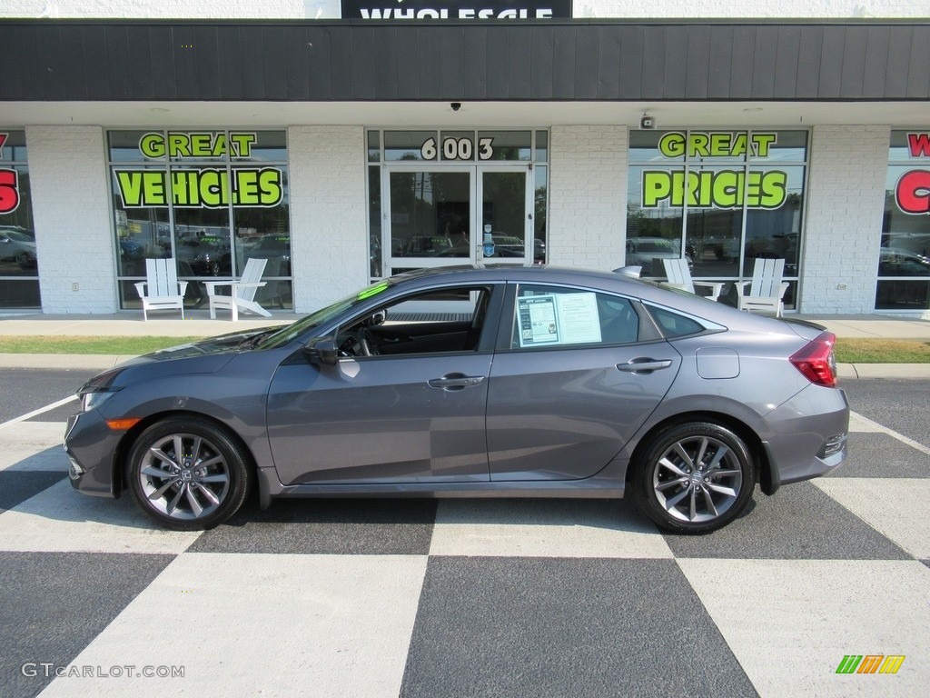 2020 Civic EX-L Sedan - Modern Steel Metallic / Gray photo #1