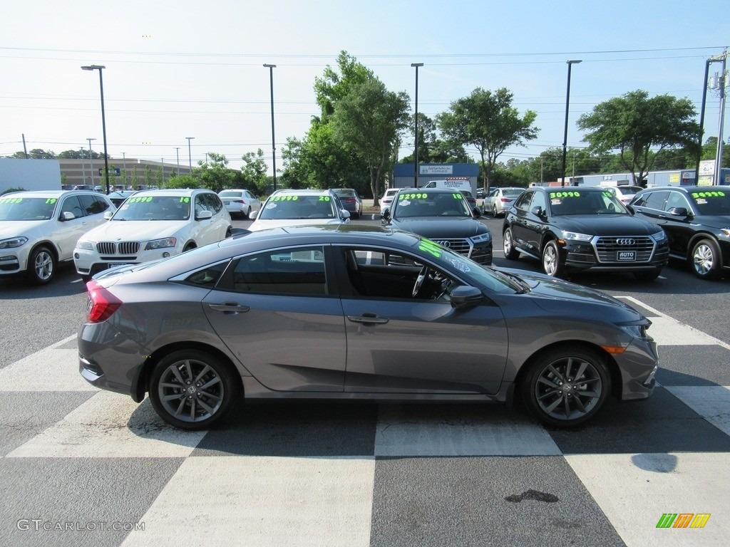 2020 Civic EX-L Sedan - Modern Steel Metallic / Gray photo #3