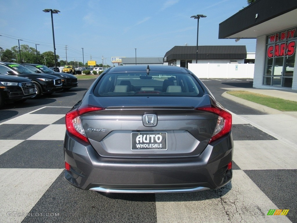 2020 Civic EX-L Sedan - Modern Steel Metallic / Gray photo #4