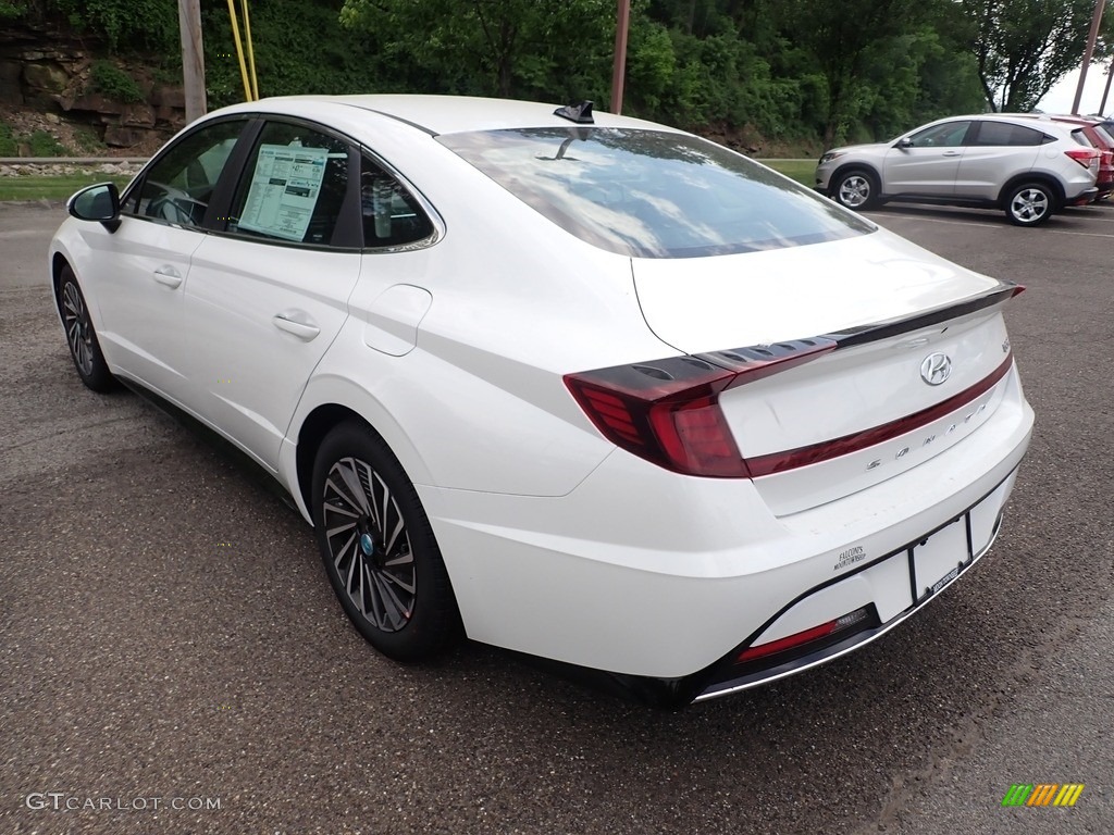 2021 Sonata SEL Hybrid - Hyper White / Black photo #6