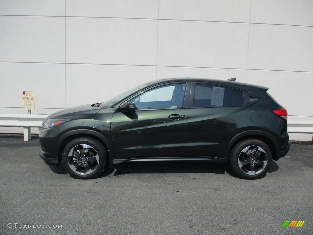 2018 HR-V EX AWD - Misty Green Pearl / Black photo #2