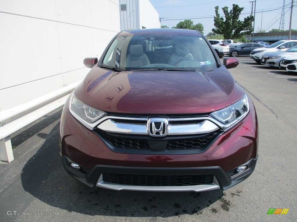 2019 CR-V EX-L AWD - Basque Red Pearl II / Gray photo #8