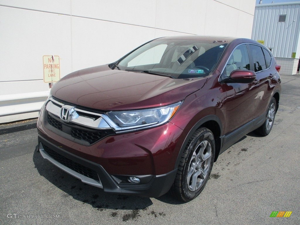2019 CR-V EX-L AWD - Basque Red Pearl II / Gray photo #9