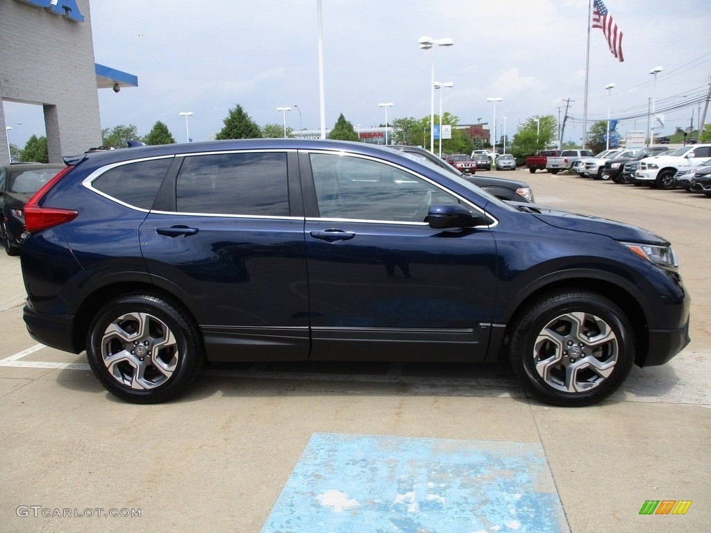 2018 CR-V EX AWD - Obsidian Blue Pearl / Gray photo #4