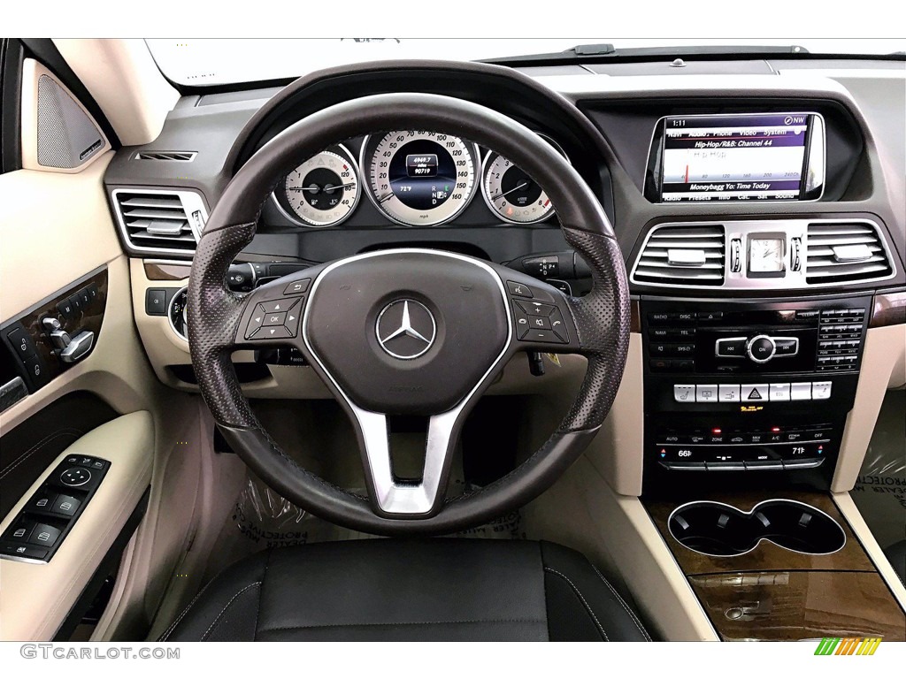 2015 Mercedes-Benz E 400 Coupe Silk Beige/Espresso Brown Dashboard Photo #142075670