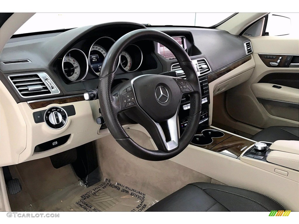 Silk Beige/Espresso Brown Interior 2015 Mercedes-Benz E 400 Coupe Photo #142075844
