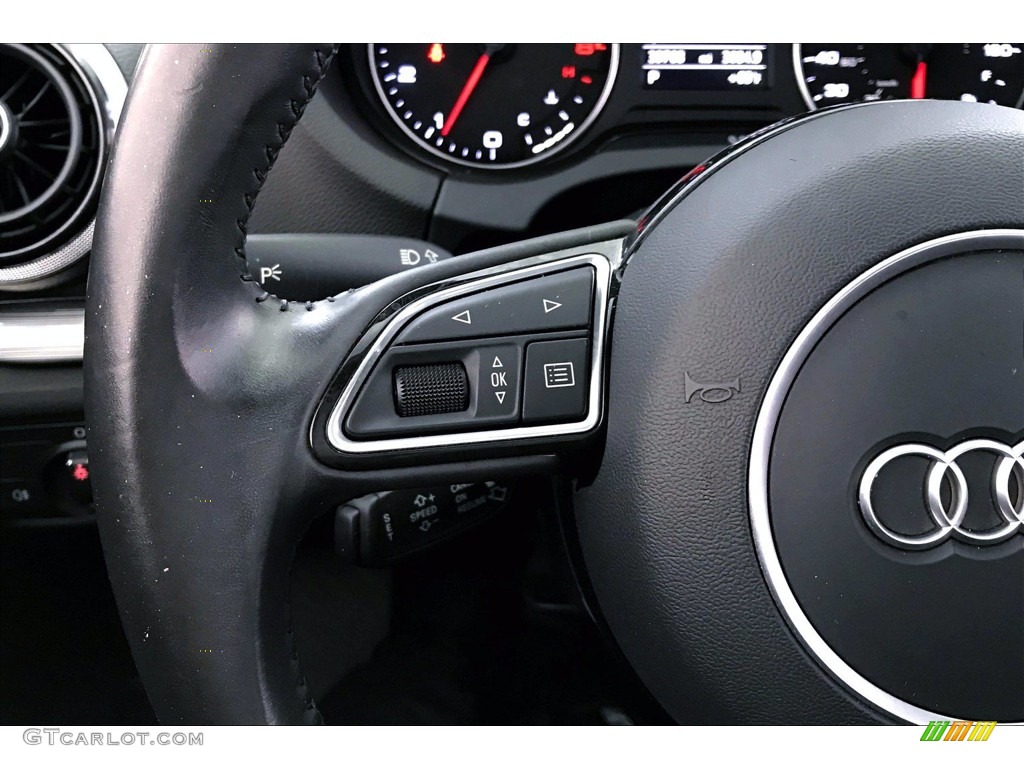 2015 Audi A3 1.8 Premium Black Steering Wheel Photo #142076372