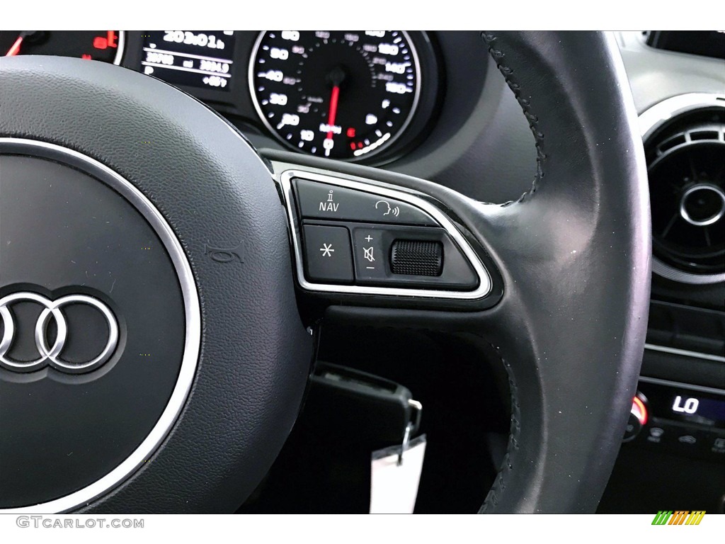2015 Audi A3 1.8 Premium Black Steering Wheel Photo #142076384