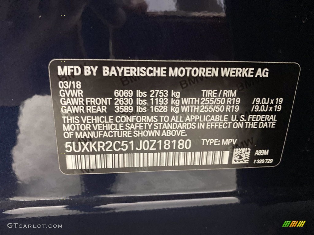 2018 X5 sDrive35i - Imperial Blue Metallic / Mocha photo #37
