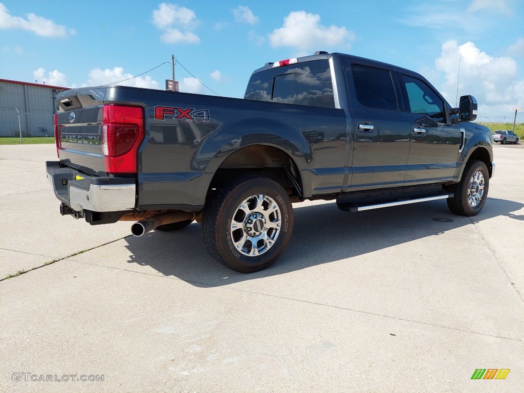 2020 F250 Super Duty Lariat Crew Cab 4x4 - Silver Spruce / Black photo #3