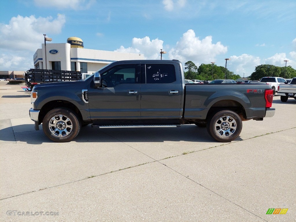 2020 F250 Super Duty Lariat Crew Cab 4x4 - Silver Spruce / Black photo #4